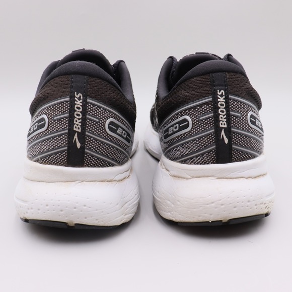 Brooks Glycerin 20 Mens Size 14D US Black White Running Shoes 1103821D059